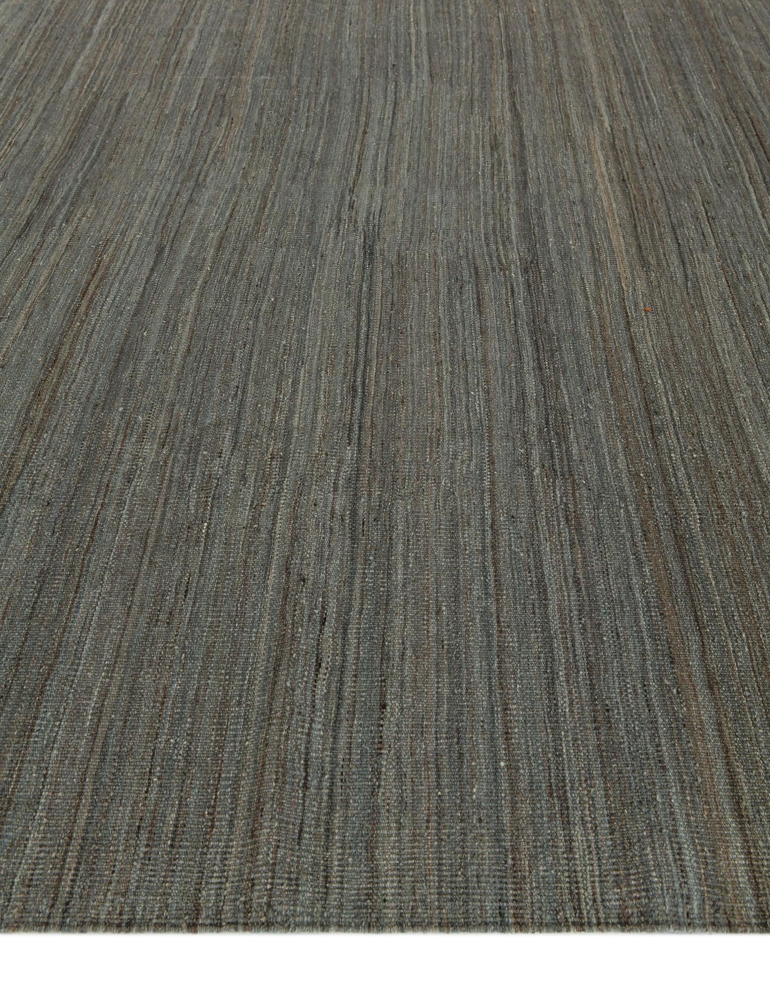 13' 2 x 19' 2 Hand Woven Kilim Afghan Wool Rug