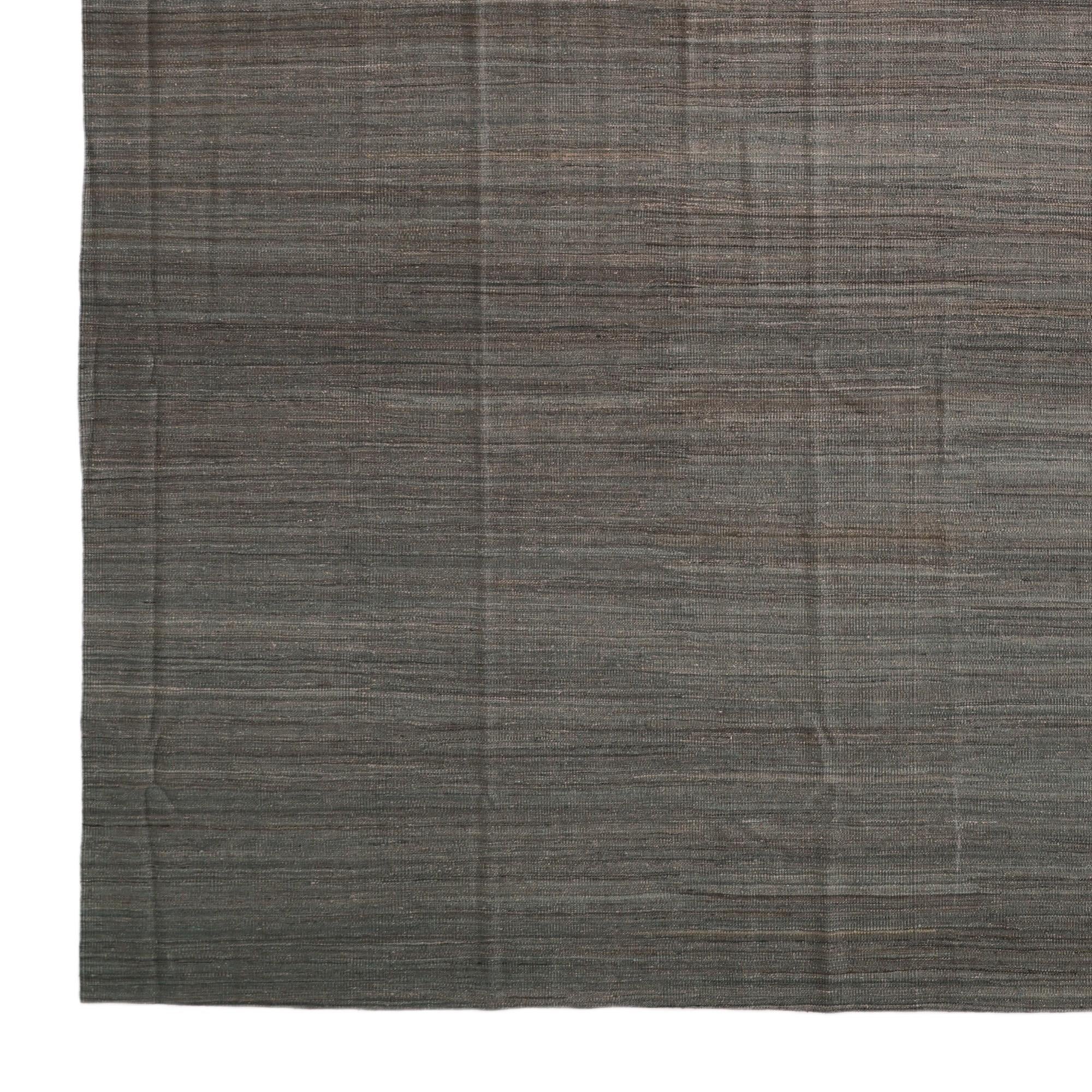 13' 2 x 19' 2 Hand Woven Kilim Afghan Wool Rug