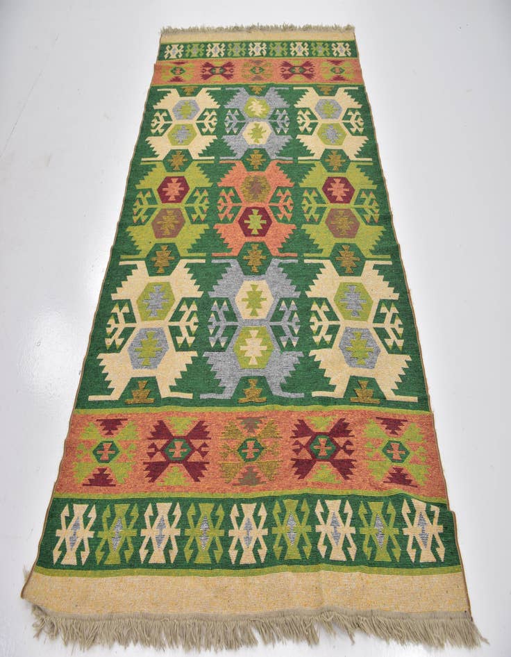 Detail image of 5' x 7' 10  Hand Woven Kilim Dhurrie Wool Rug