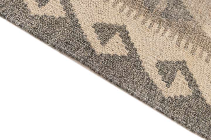 7' x 9' 9 Hand Woven Kilim Maymana Wool Rug