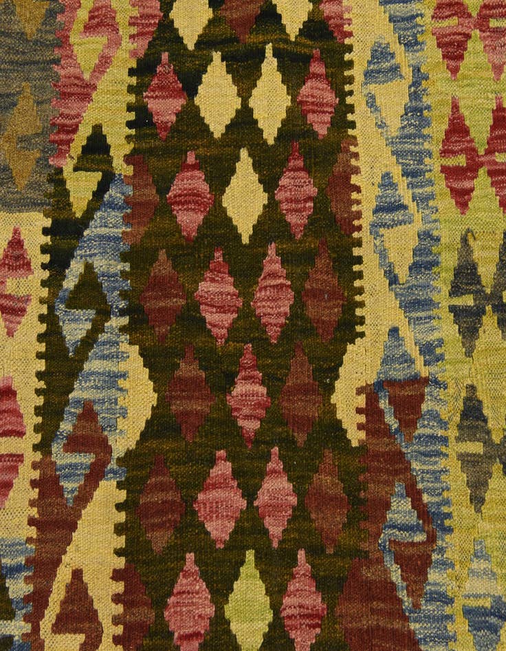 Detail image of 3' 6 x 5' 5  Hand Woven Kilim Maymana Wool Rug