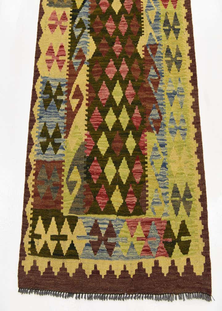 3' 6 x 5' 5 Hand Woven Kilim Maymana Wool Rug