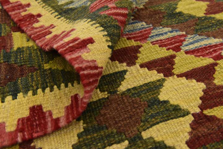 3' 3 x 4' Hand Woven Kilim Maymana Wool Rug