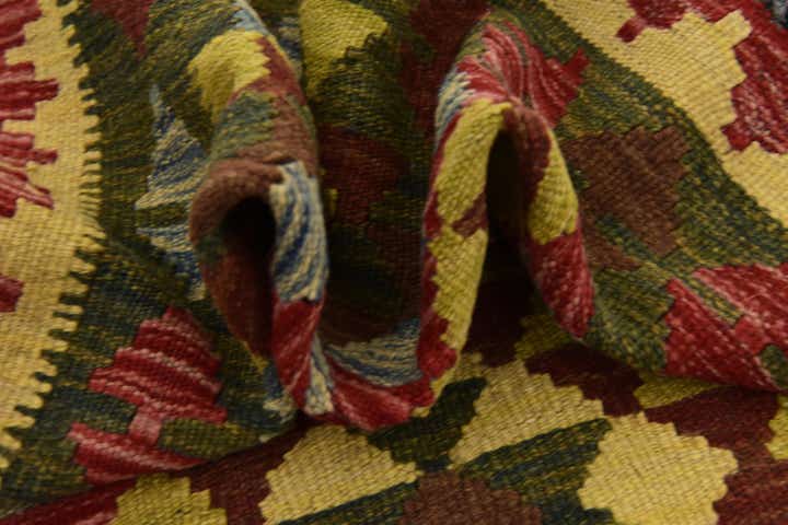 3' 3 x 4' Hand Woven Kilim Maymana Wool Rug