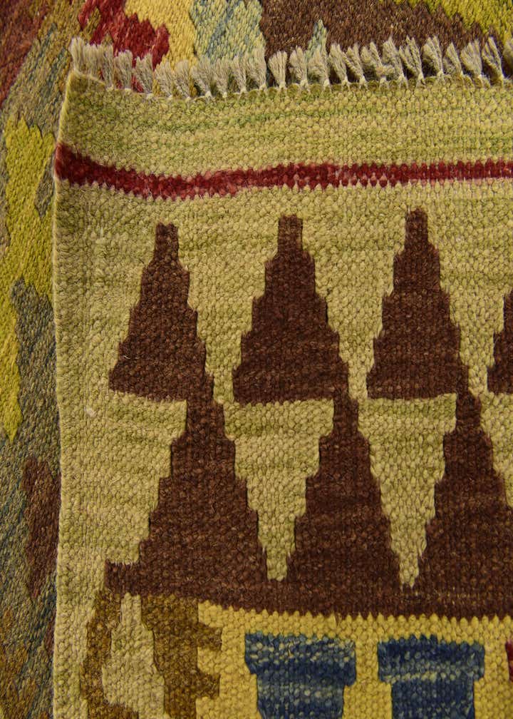 3' 2 x 6' 4 Hand Woven Kilim Maymana Wool Rug