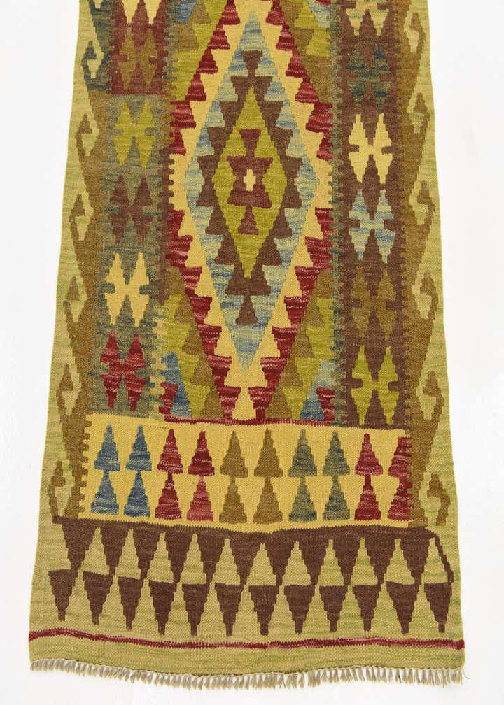 3' 2 x 6' 4 Hand Woven Kilim Maymana Wool Rug