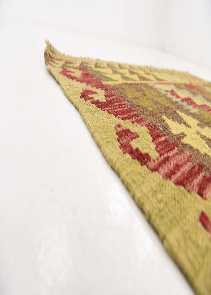 3' 2 x 6' 4 Hand Woven Kilim Maymana Wool Rug