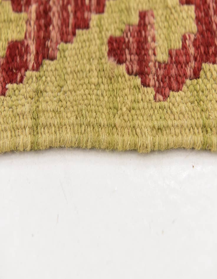 Detail image of 3' 2 x 6' 4 Hand Woven Kilim Maymana Wool Rug