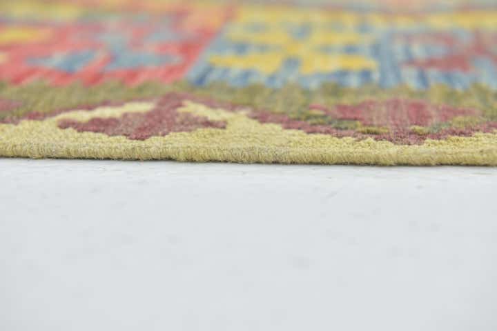 3' 5 x 4' 10 Hand Woven Kilim Maymana Wool Rug