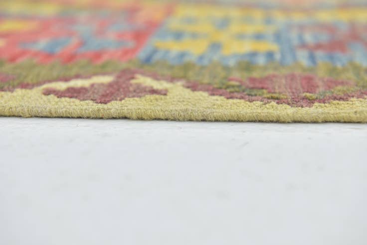Detail image of 3' 5 x 4' 10 Hand Woven Kilim Maymana Wool Rug