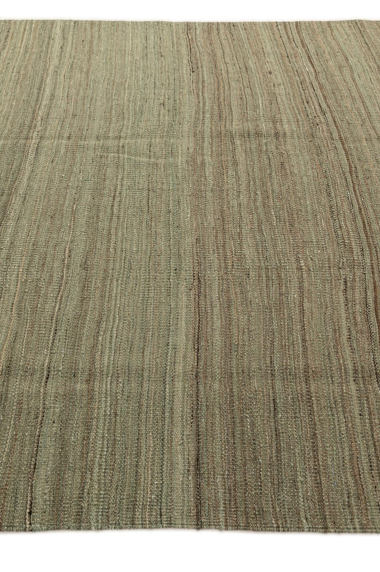 5' 9 x 7' 9 Hand Woven Kilim Modern Wool Rug