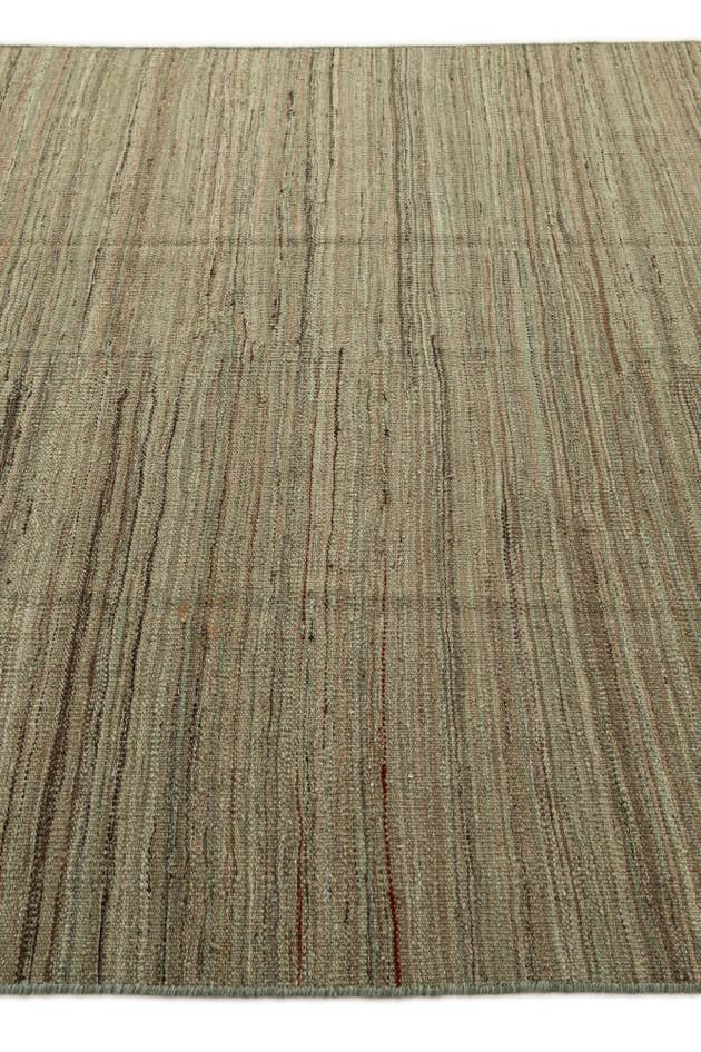 Detail image of 6' 4 x 9' 1 Hand Woven Kilim Modern Wool Rug