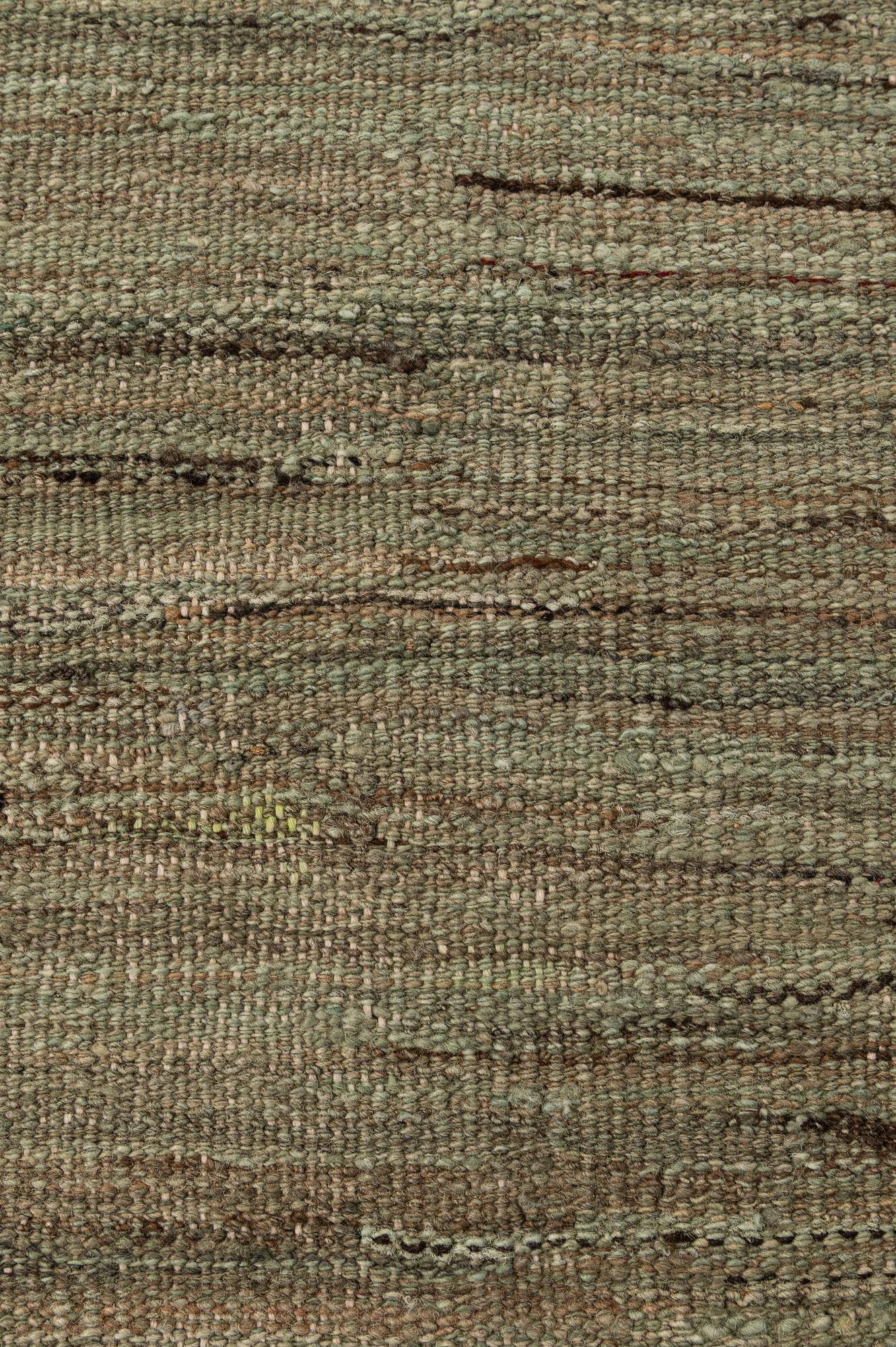 6' 4 x 9' 1 Hand Woven Kilim Modern Wool Rug