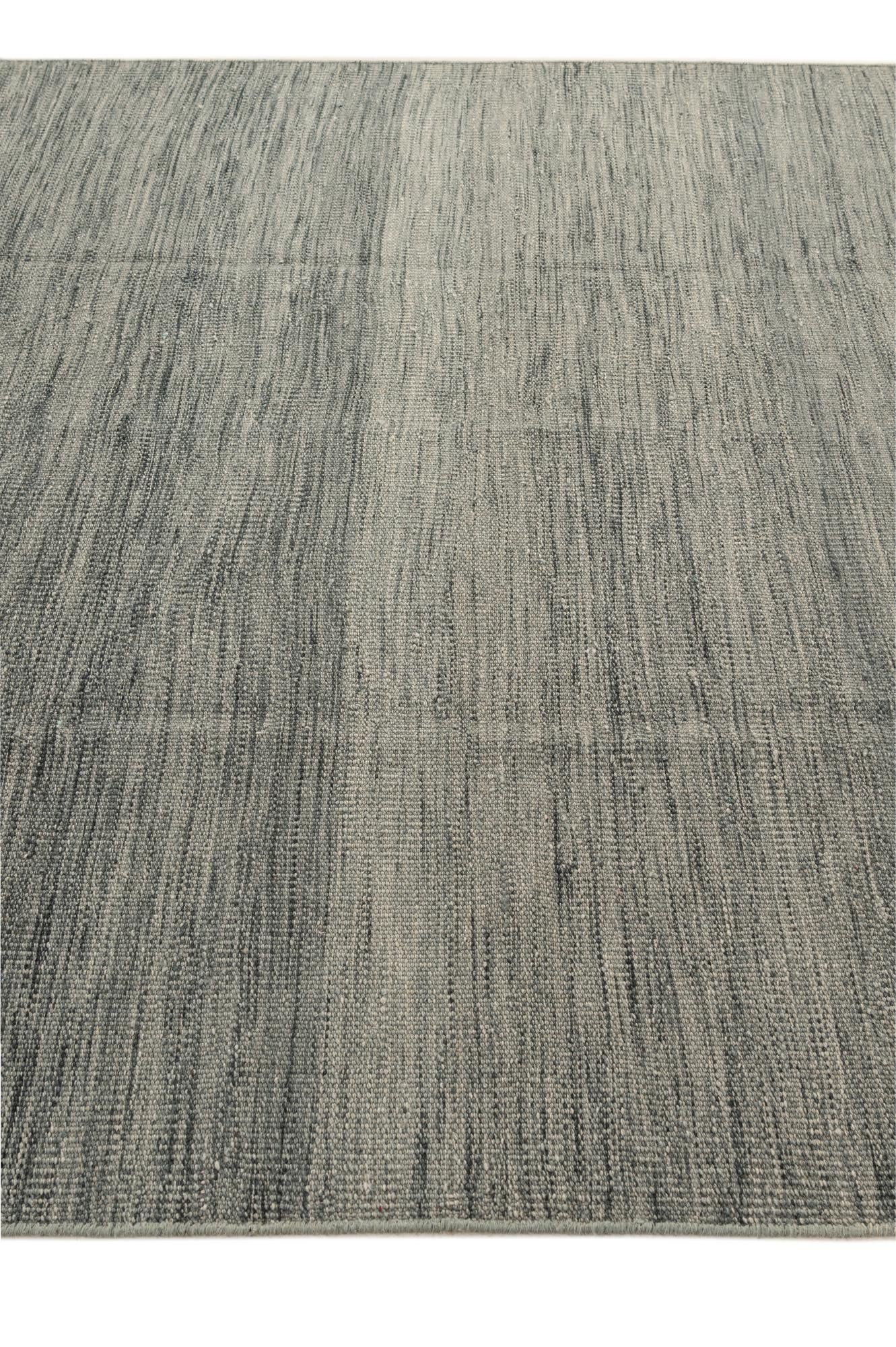 6' 3 x 9' 5 Hand Woven Kilim Modern Wool Rug