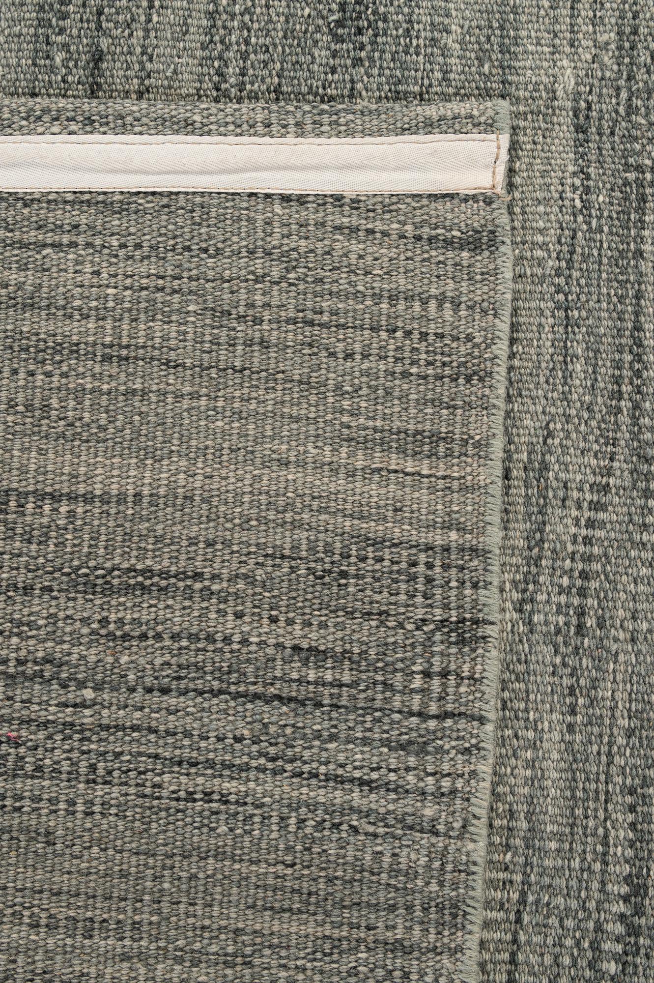 6' 3 x 9' 5 Hand Woven Kilim Modern Wool Rug
