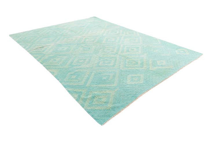 Detail image of 5' 10 x 7' 10 Hand Woven Kilim Modern Wool Rug