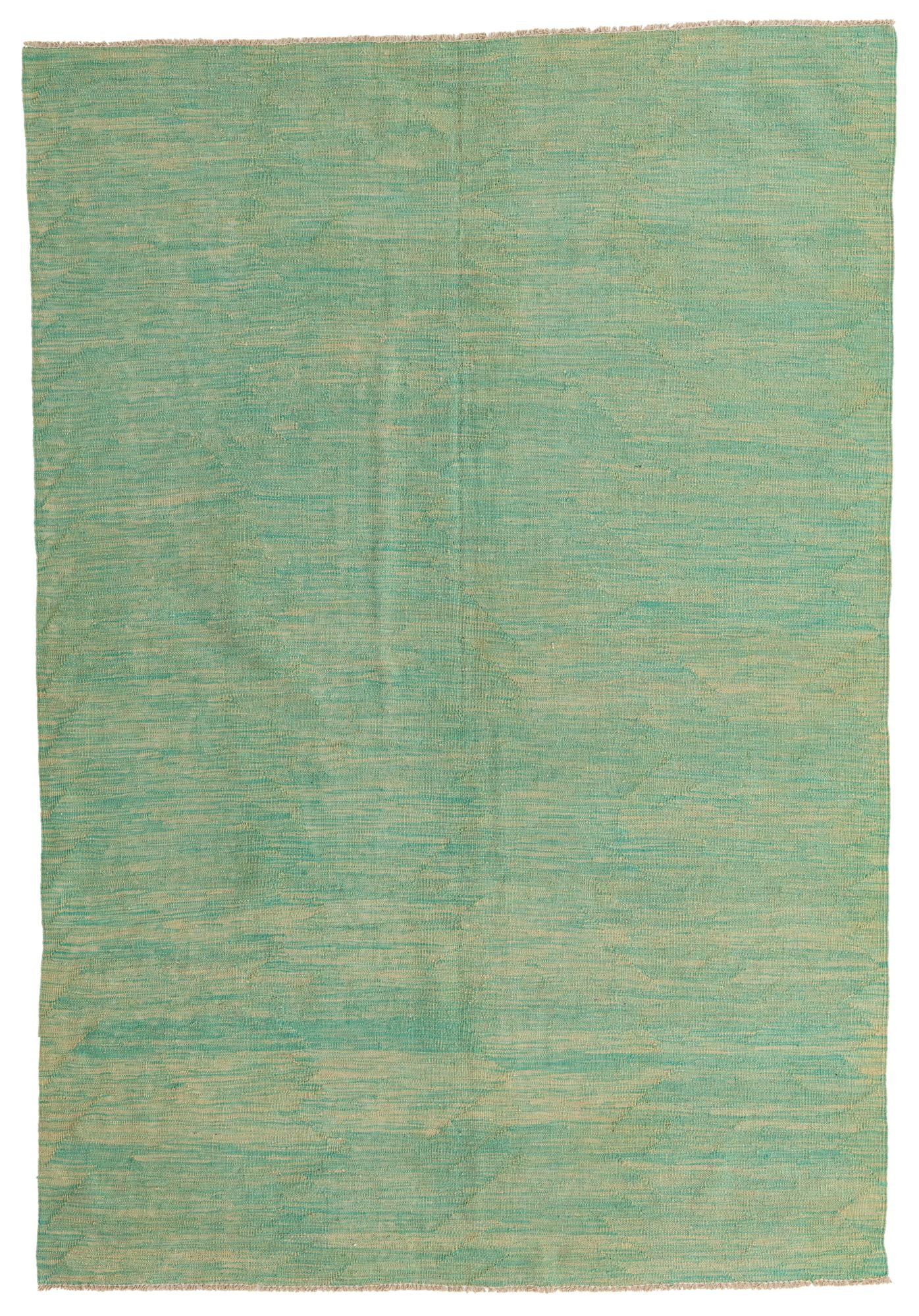 5' 8 x 8' 3 Hand Woven Kilim Modern Wool Rug
