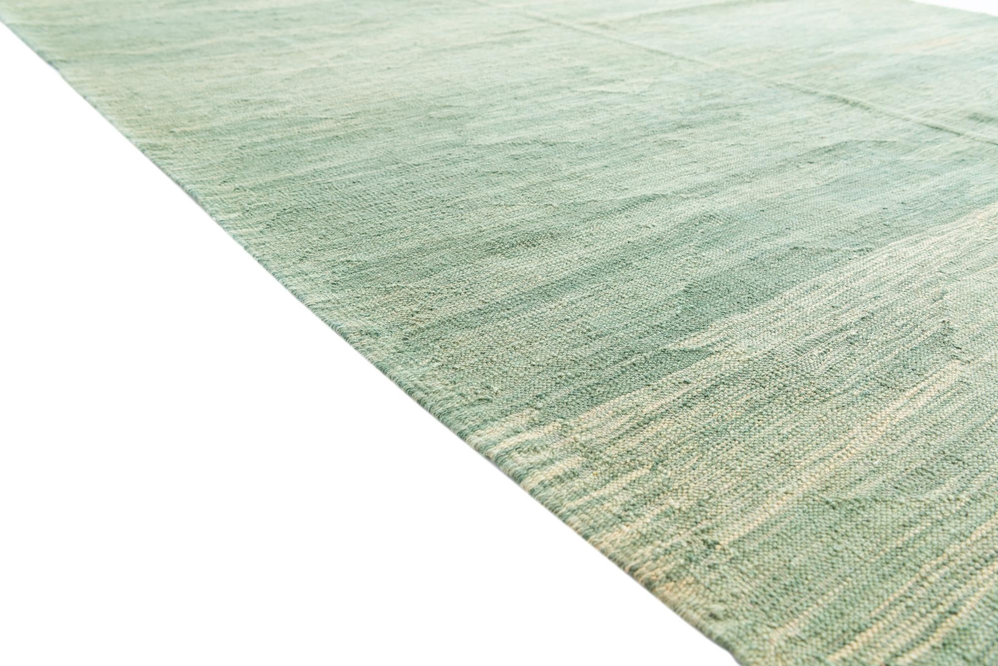6' 2 x 9' 6 Hand Woven Kilim Modern Wool Rug