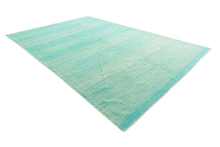 6' 7 x 10' 2 Hand Woven Kilim Modern Wool Rug