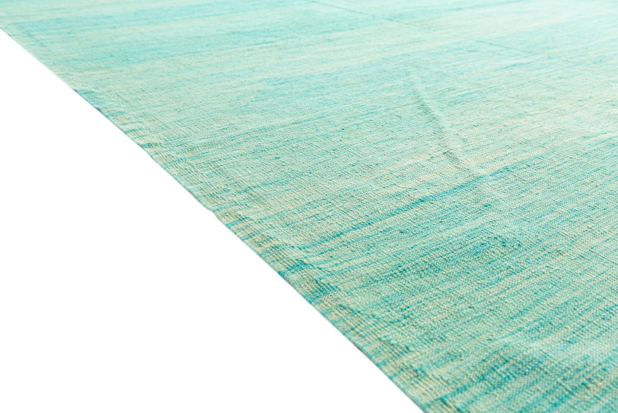 6' 7 x 10' 2 Hand Woven Kilim Modern Wool Rug