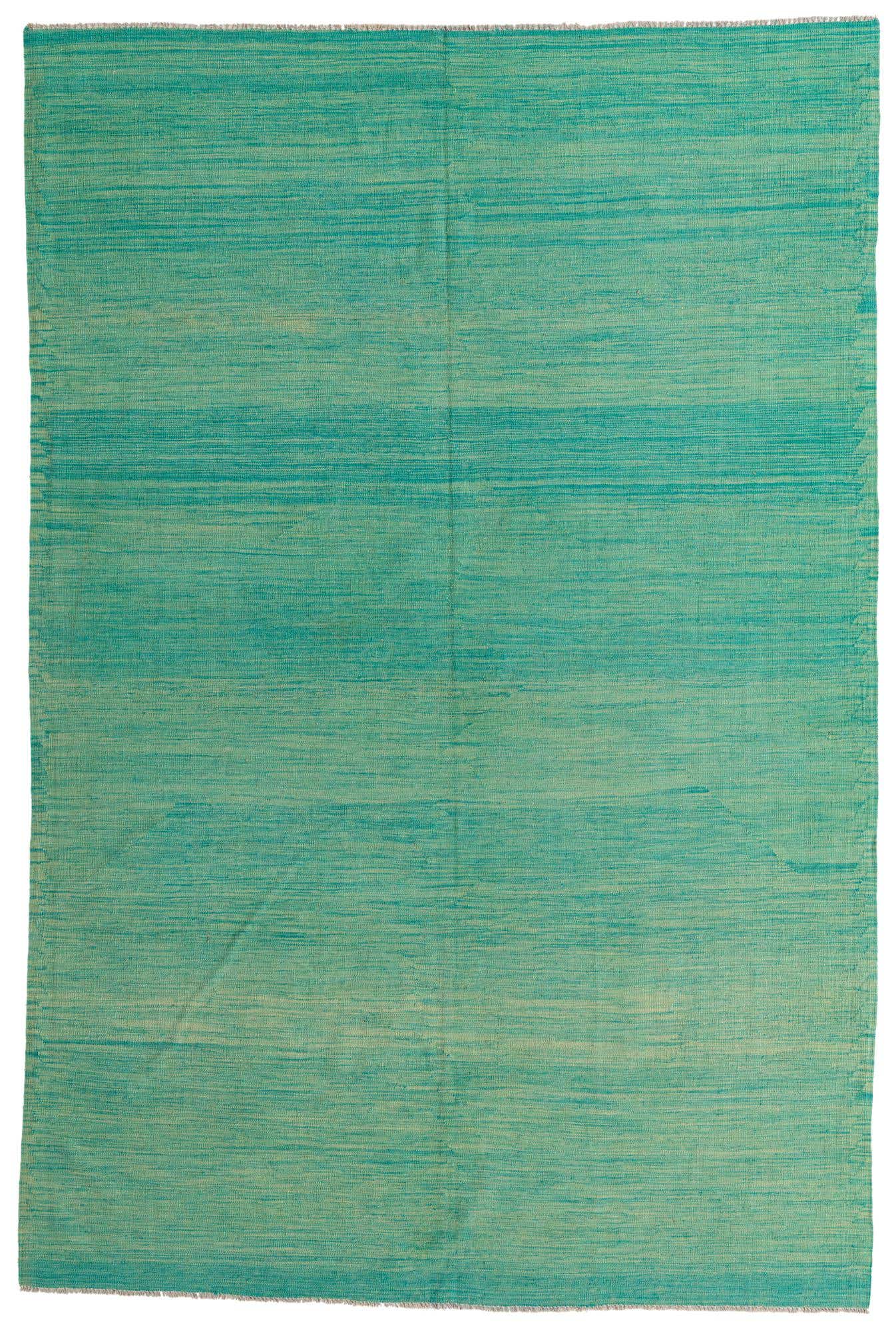 6' 7 x 10' 2 Hand Woven Kilim Modern Wool Rug