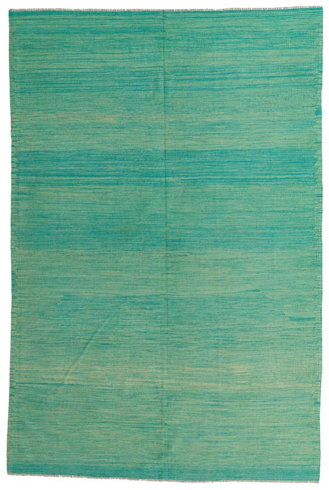 6' 7 x 10' 2 Hand Woven Kilim Modern Wool Rug