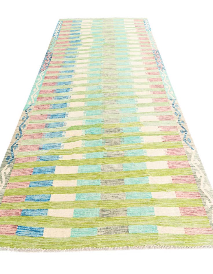 Detail image of 6' 5 x 9' 10  Hand Woven Kilim Modern Wool Rug