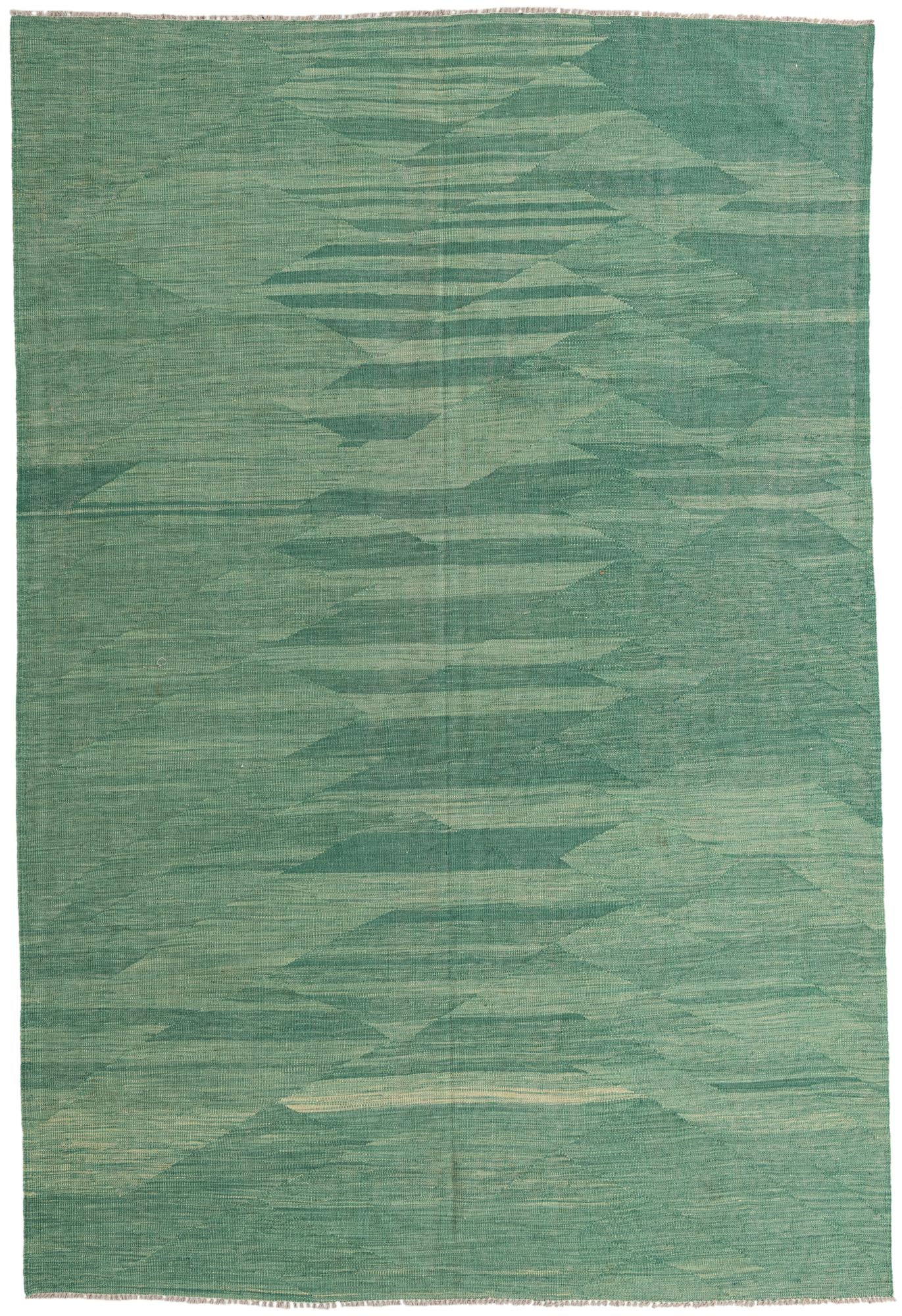 6' 6 x 9' 7 Hand Woven Kilim Modern Wool Rug