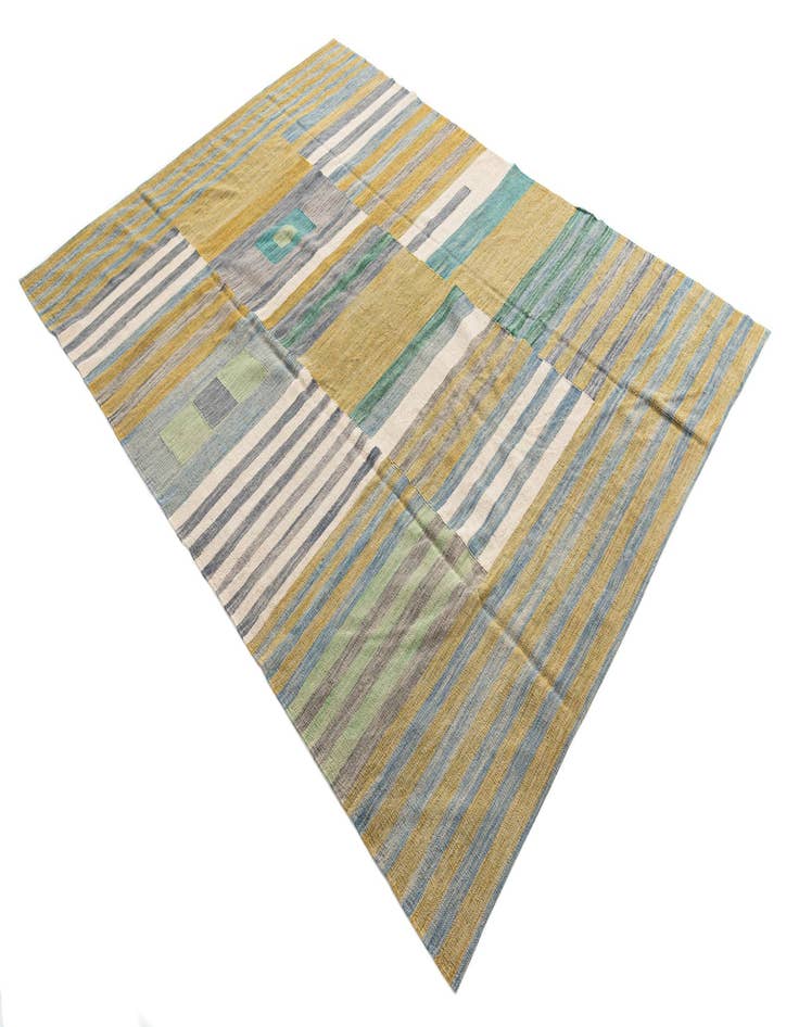 Detail image of 6' 8 x 9' 2  Hand Woven Kilim Modern Wool Rug