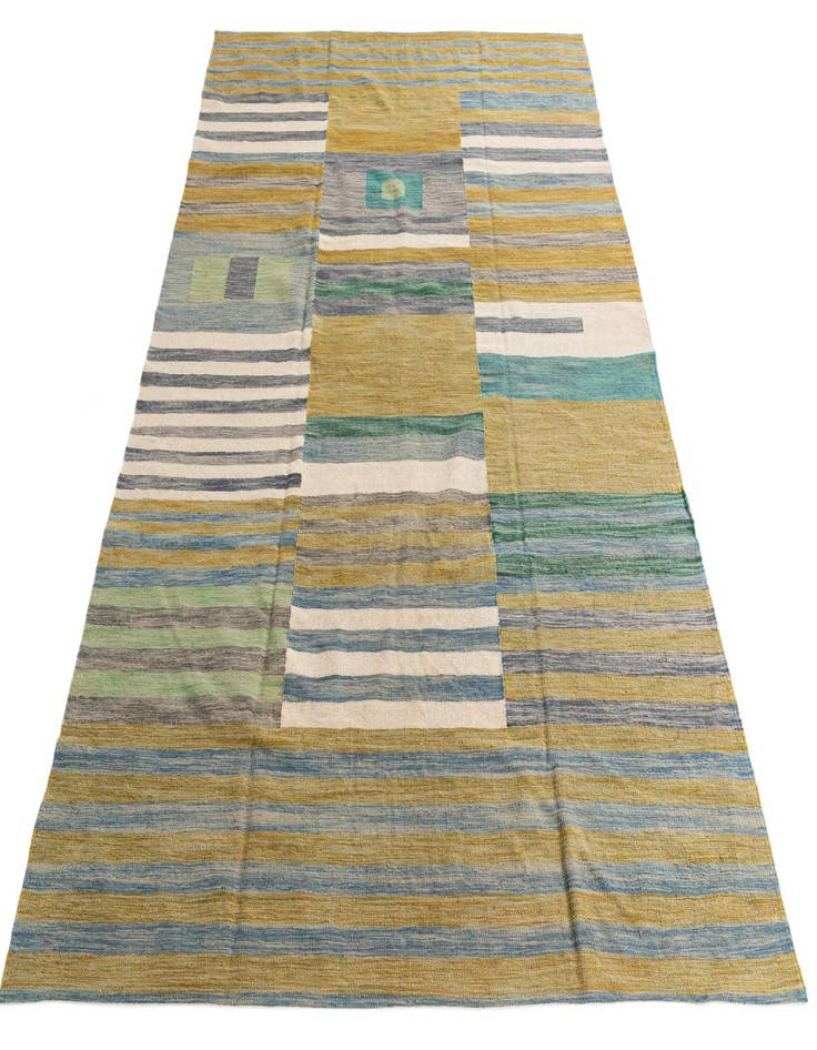 Detail image of 6' 8 x 9' 2  Hand Woven Kilim Modern Wool Rug