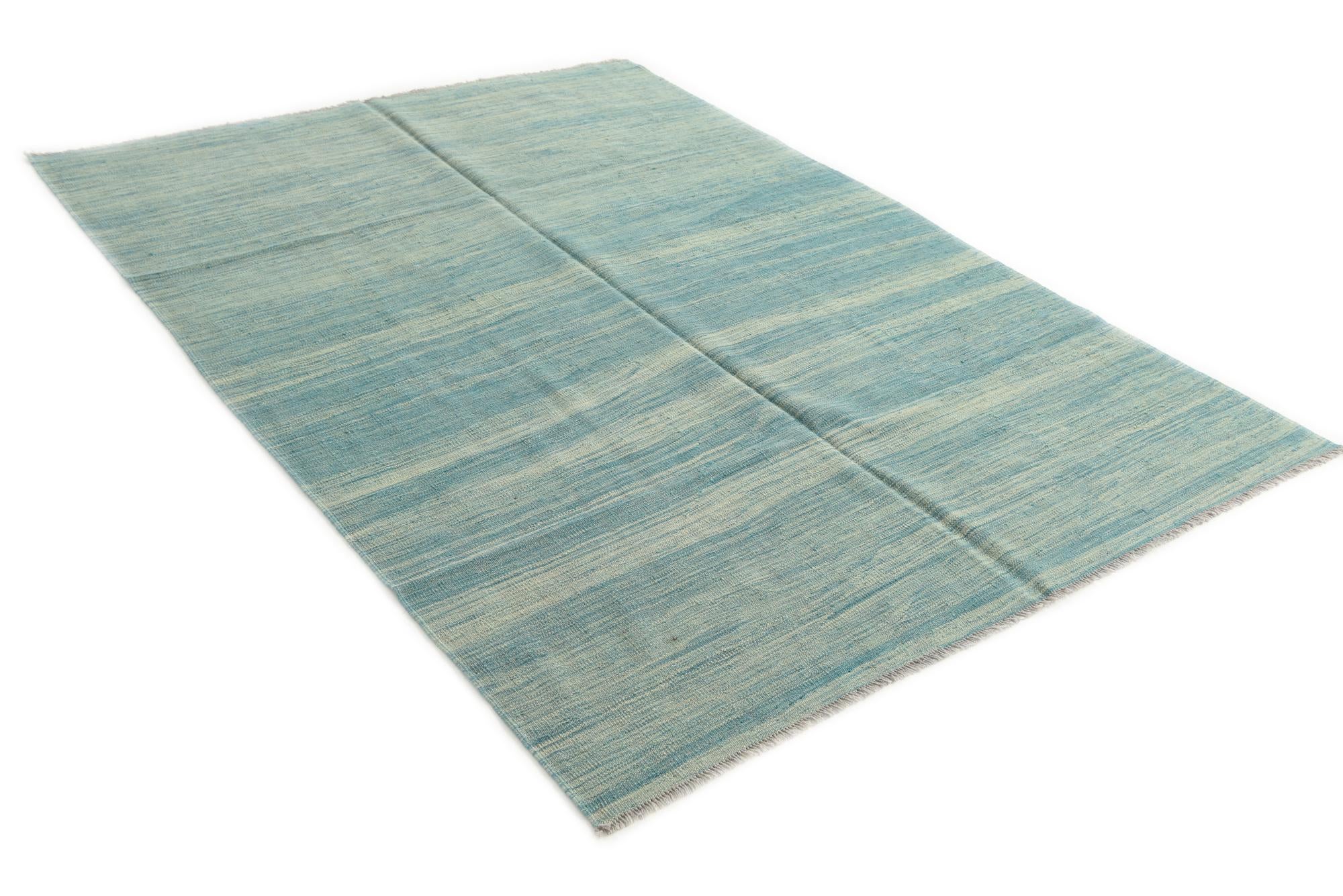 5' 8 x 8' Hand Woven Kilim Modern Wool Rug