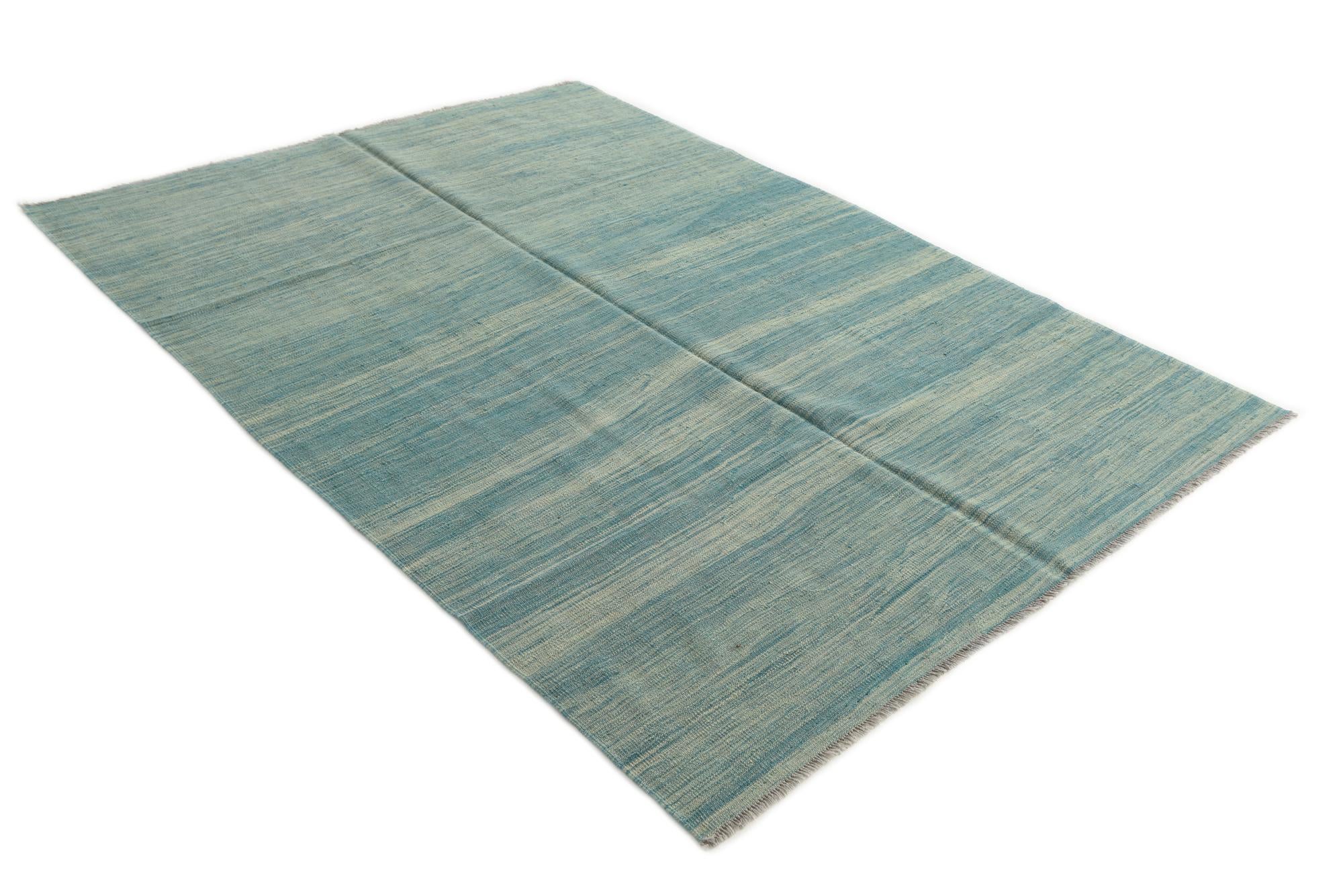 5' 8 x 8' Hand Woven Kilim Modern Wool Rug