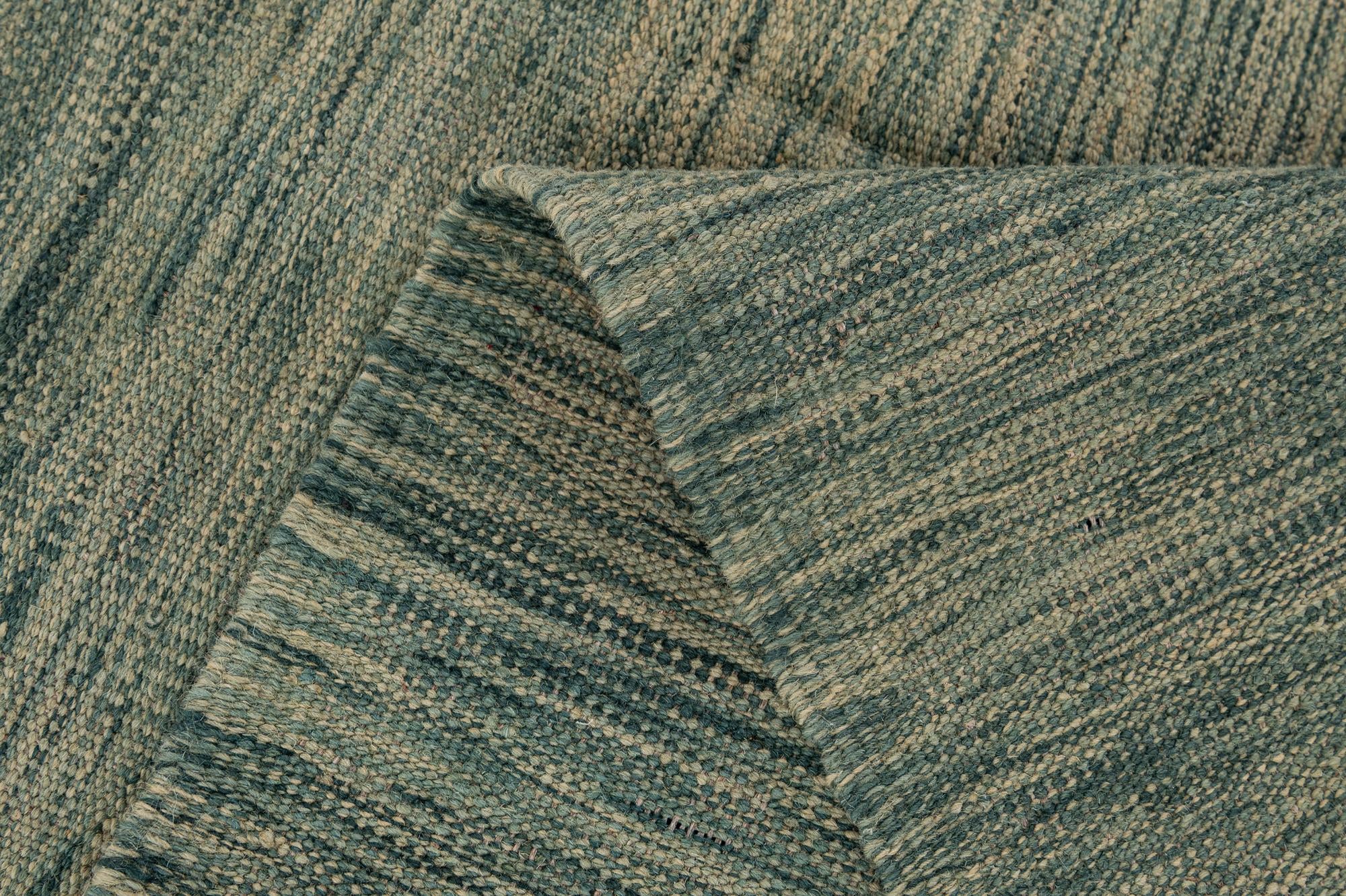 4' 9 x 6' 6 Hand Woven Kilim Modern Wool Rug