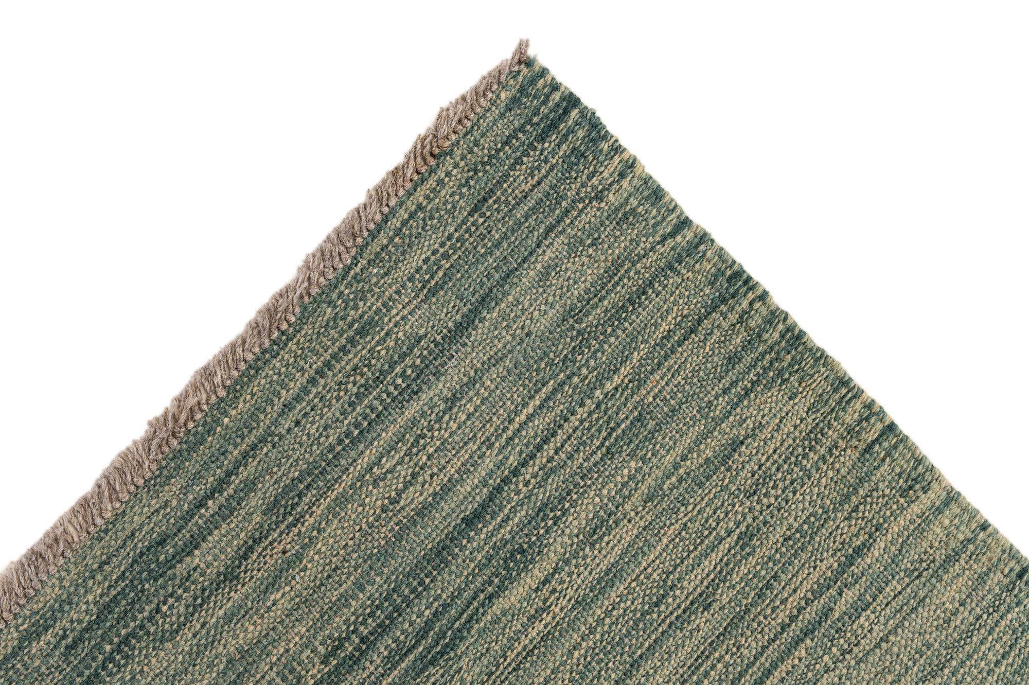 4' 9 x 6' 6 Hand Woven Kilim Modern Wool Rug