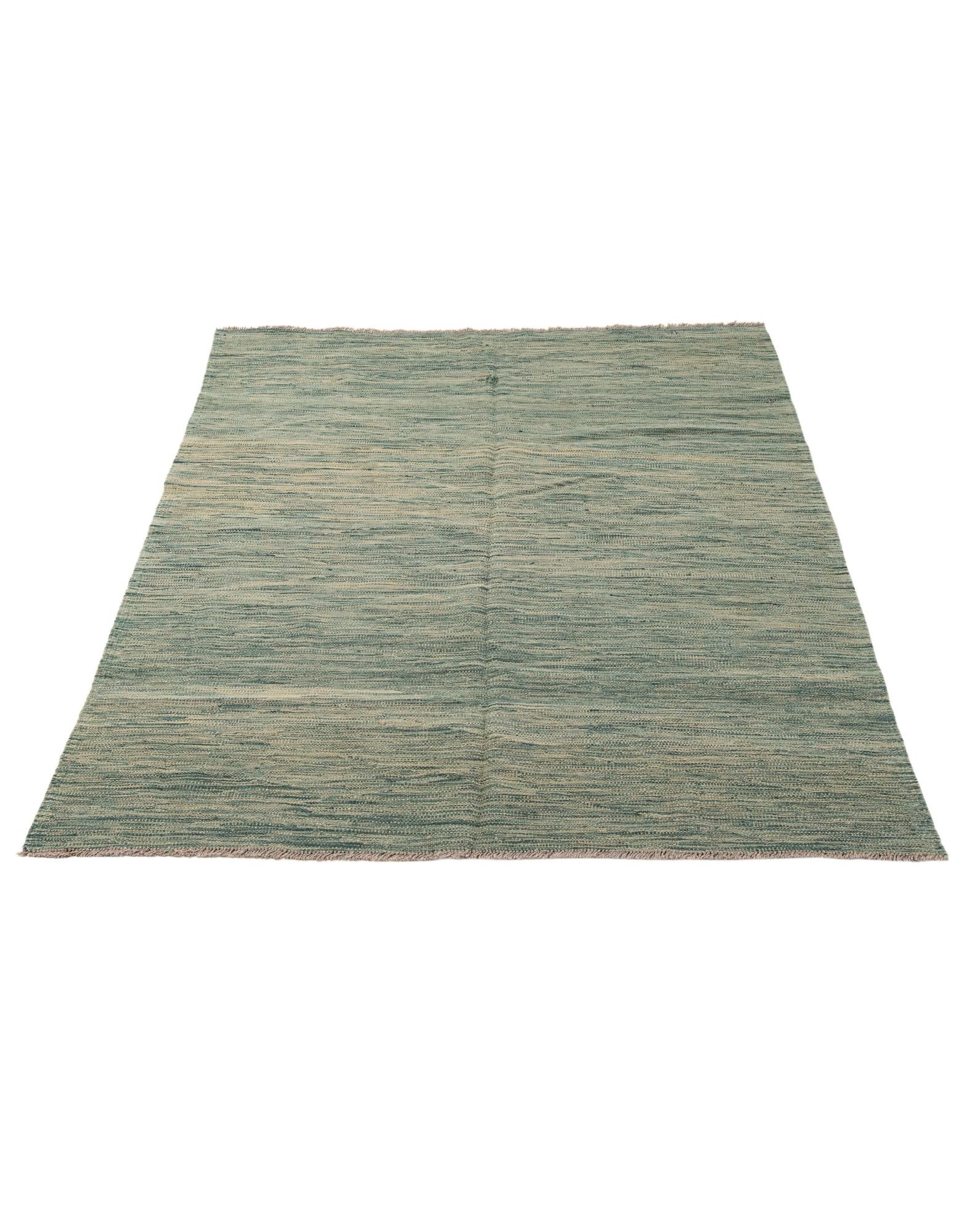 4' 9 x 6' 6 Hand Woven Kilim Modern Wool Rug