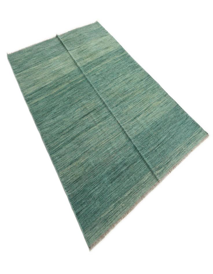 Detail image of 5' 5 x 7' 9  Hand Woven Kilim Modern Wool Rug