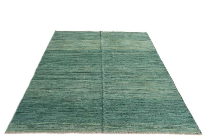 5' 5 x 7' 9 Hand Woven Kilim Modern Wool Rug