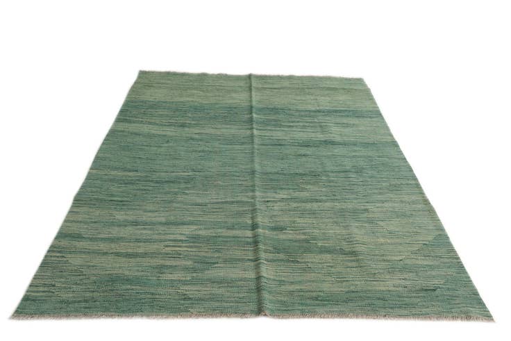 Detail image of 5' x 6' 7 Hand Woven Kilim Modern Wool Rug