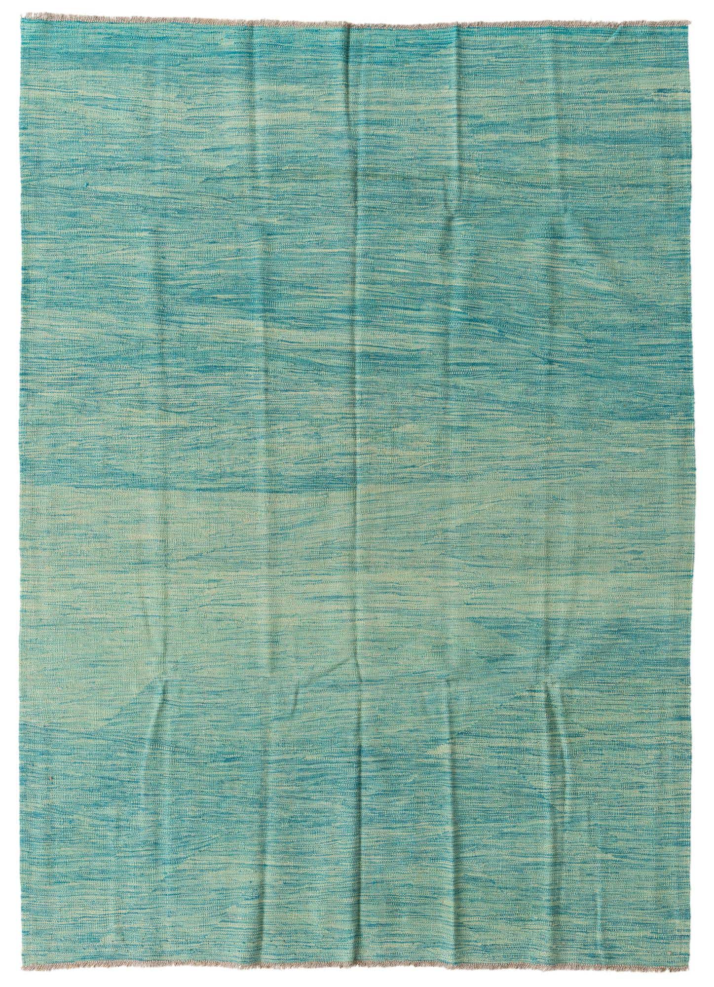 5' 7 x 7' 10 Hand Woven Kilim Modern Wool Rug