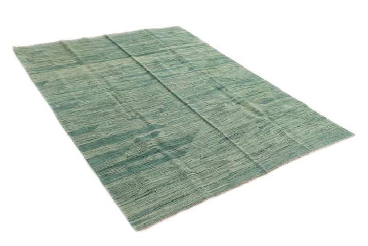5' 1 x 6' 7 Hand Woven Kilim Modern Wool Rug