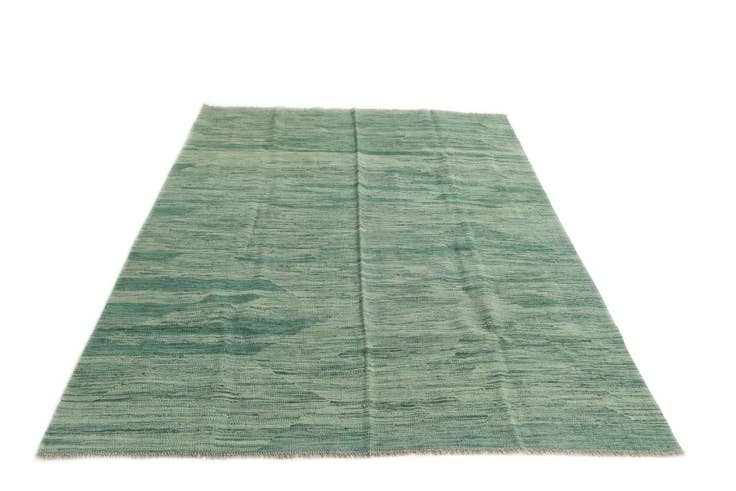 Detail image of 5' 1 x 6' 7 Hand Woven Kilim Modern Wool Rug