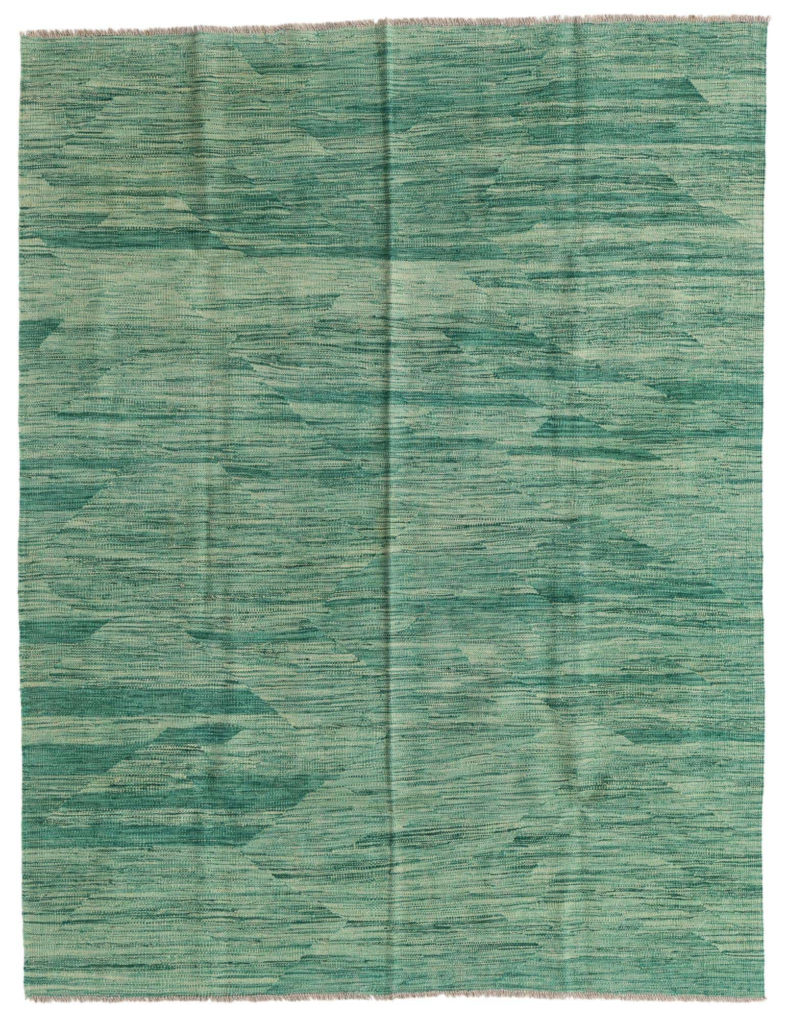 5' 1 x 6' 7 Hand Woven Kilim Modern Wool Rug