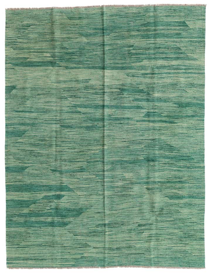 5' 1 x 6' 7 Hand Woven Kilim Modern Wool Rug