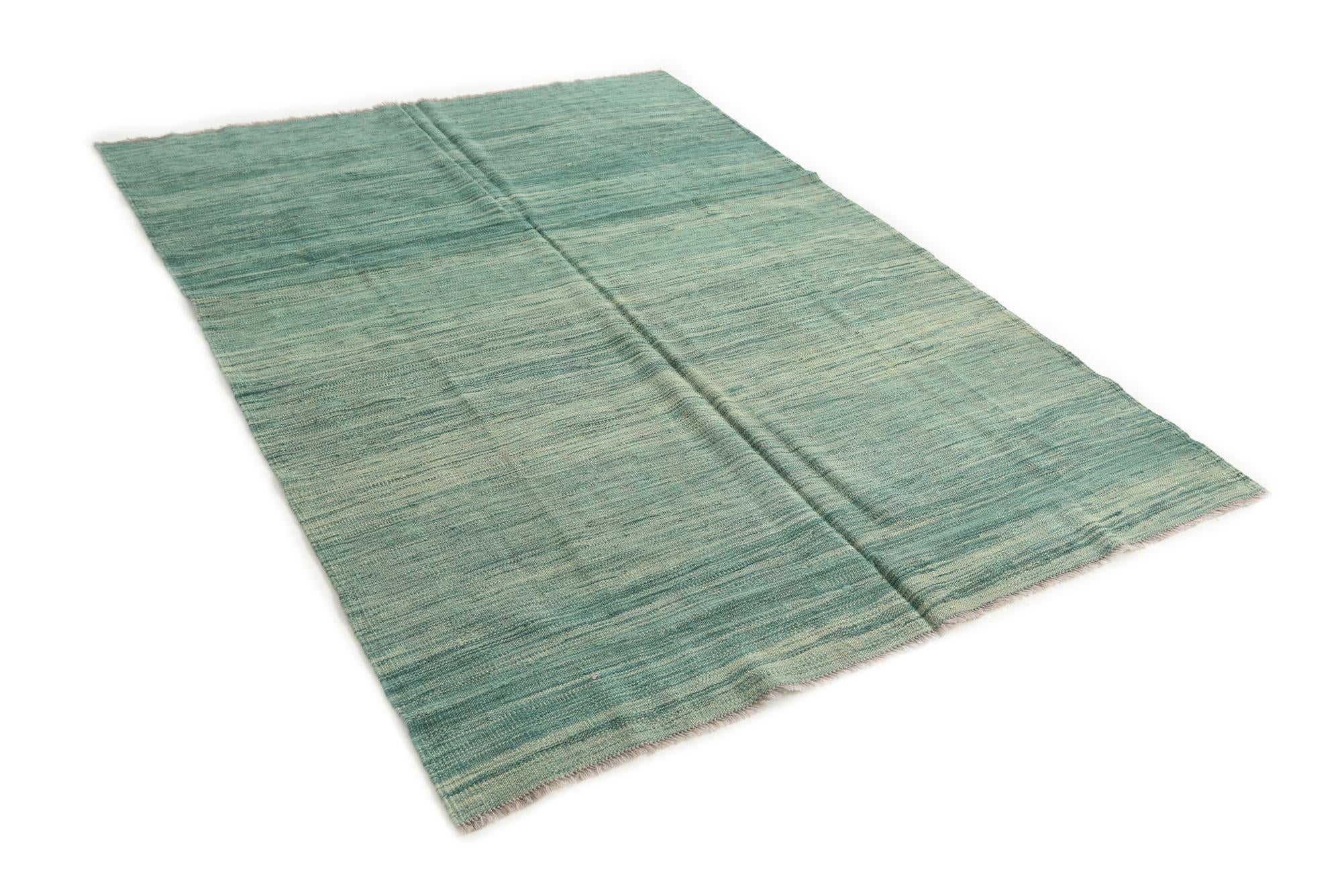 4' 9 x 6' 7 Hand Woven Kilim Modern Wool Rug