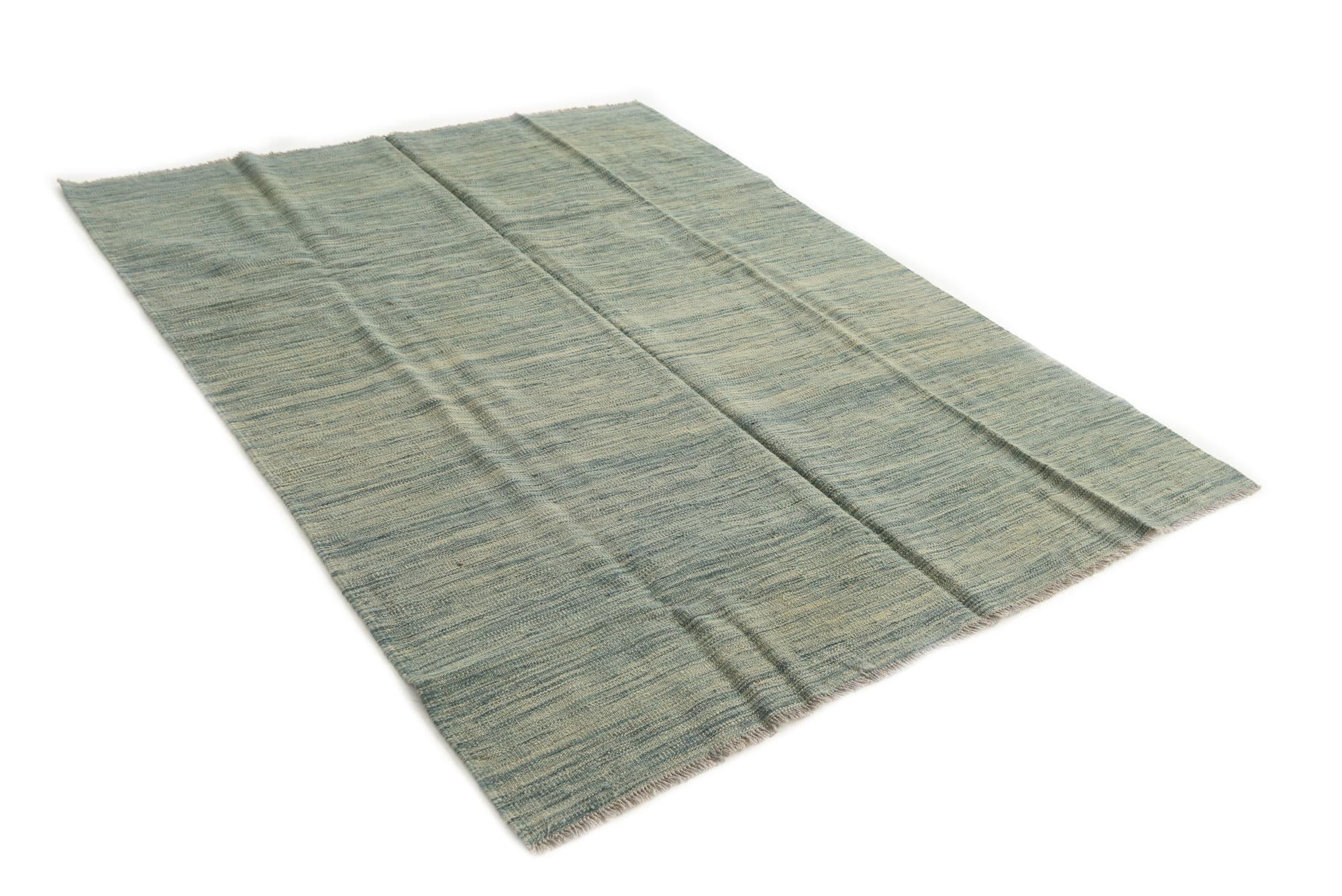 4' 10 x 6' 7 Hand Woven Kilim Modern Wool Rug