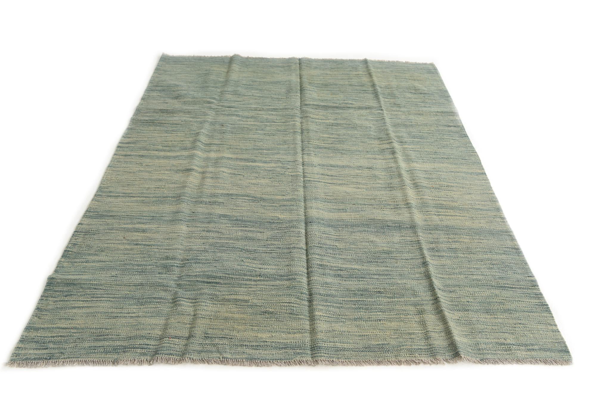 4' 10 x 6' 7 Hand Woven Kilim Modern Wool Rug