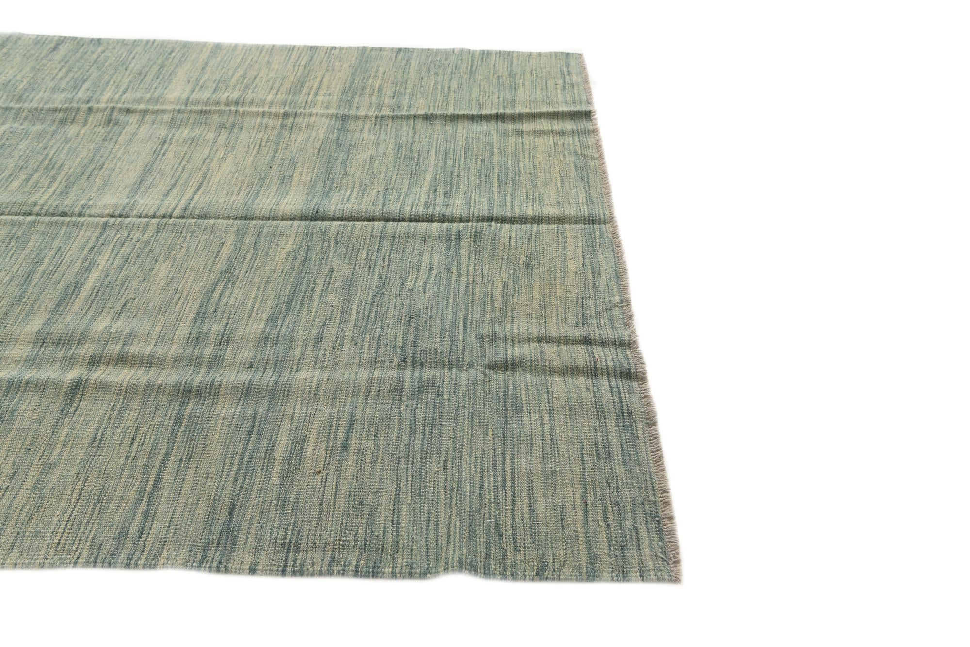 4' 10 x 6' 7 Hand Woven Kilim Modern Wool Rug