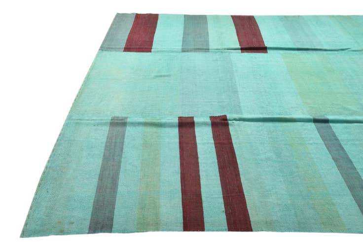 Detail image of 9' 8 x 13' 4 Hand Woven Kilim Modern Wool Rug