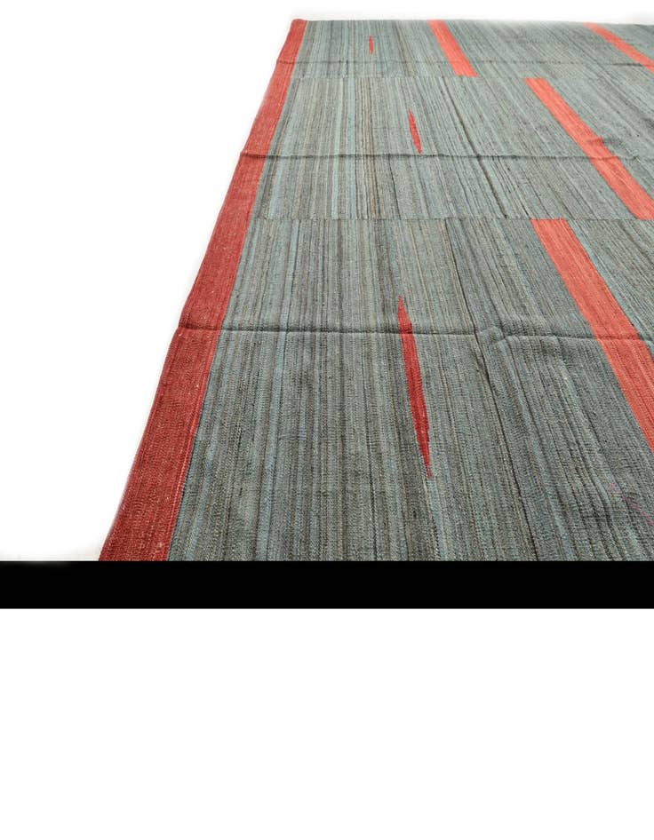 Detail image of 12' 3 x 15' 9  Hand Woven Kilim Modern Wool Rug