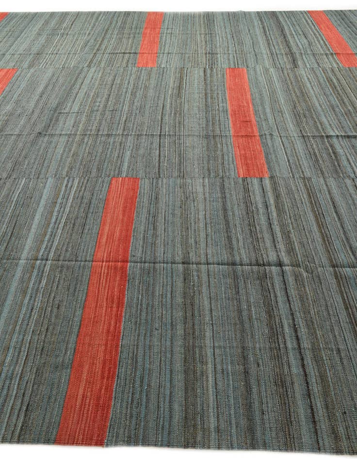 Detail image of 12' 3 x 15' 9  Hand Woven Kilim Modern Wool Rug